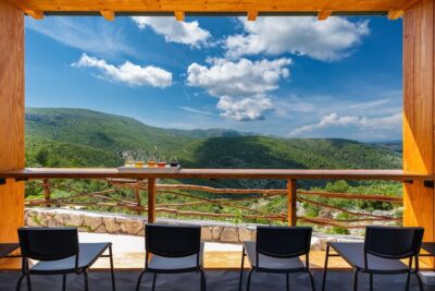 Private Hvar Island Bike Tour and Wine Tasting - Lacman Family Winery: organic wine tasting on a hillside terrace