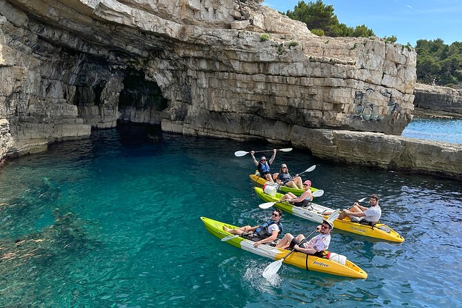 Private kayak tour: Explore the caves and turquoise bays in Pula - The 3-hour route: SeaGull cave, canyons, and military bunkers