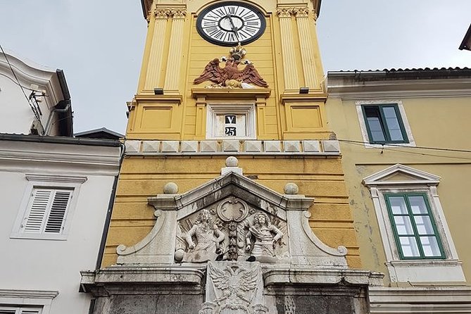 Private Walking Cultural Tour of Rijeka - St. Vitus Cathedral: The Circular Baroque Detail and the Cannonball