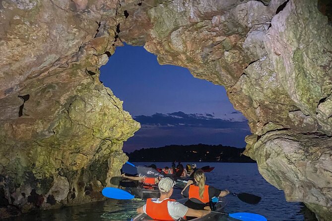 Pula Cave Sunset and Night Tour in Transparent Kayak - LED Lights and Underwater Life: The Best Part Happens in Plain Sight