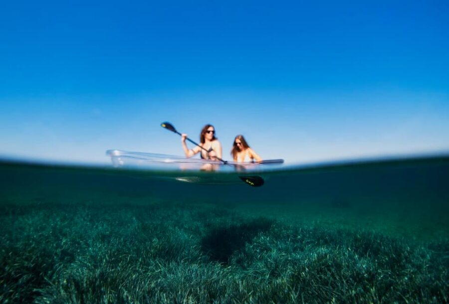 Pula: Clear Kayak Tour to Canyon, Island Cliffs & small Cave - Stop 1: Verudela Canyon and the 17-meter cliffs you can watch from below