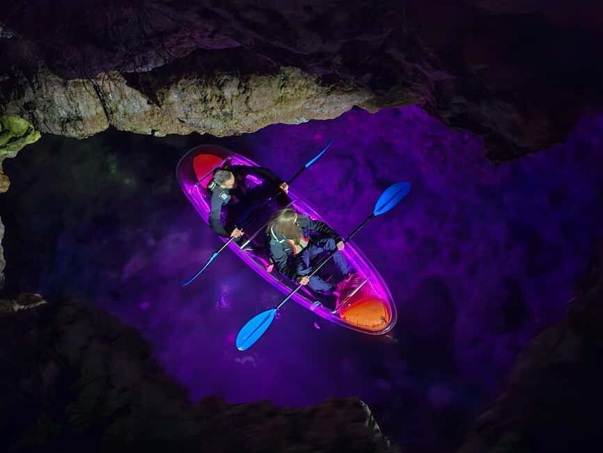 Pula: Istria Cave LED Illuminated Kayak Tour by Night - Paddling along the coast: calm movement and real sea life spotting