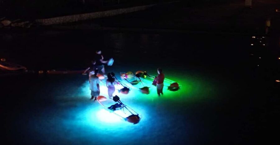 Rab: Night adventures illuminated transparent kayaks - Safety briefing in 10 minutes: easy coaching before you paddle