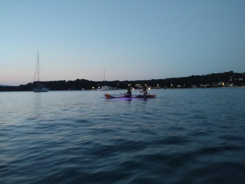 Rab: Night adventures illuminated transparent kayaks - What to pack for a night kayak on Rab (and what not to bring)