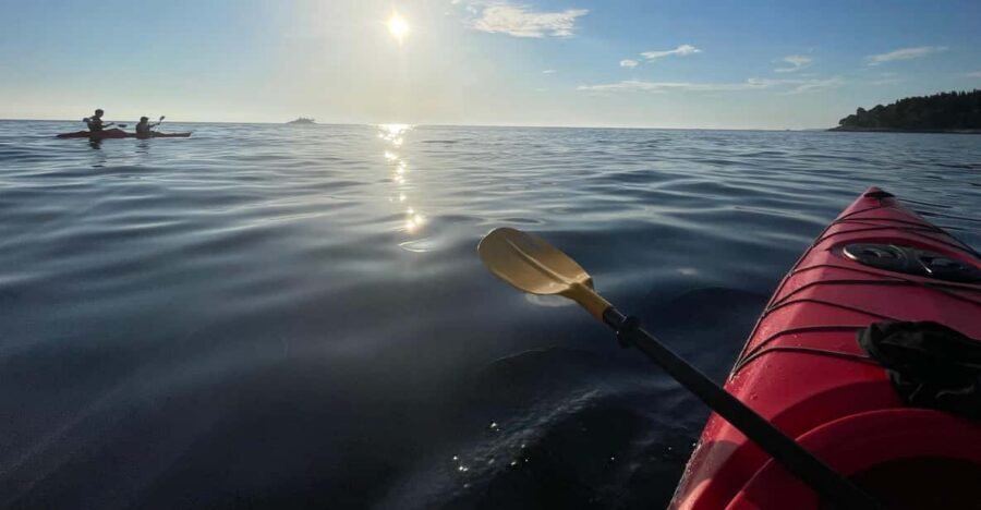 Rovinj: BUBA SUNSET KAYAK, snorkeling&driknks incuded - Meeting at Porton Biondi: find your orange kayak fast