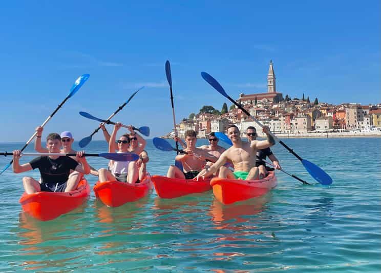 Rovinj:BUBA KAYAK TOURS:snorkeling,jumping,FREEdrinks&photos - The Return Paddle and the Sunset Option at 18:00