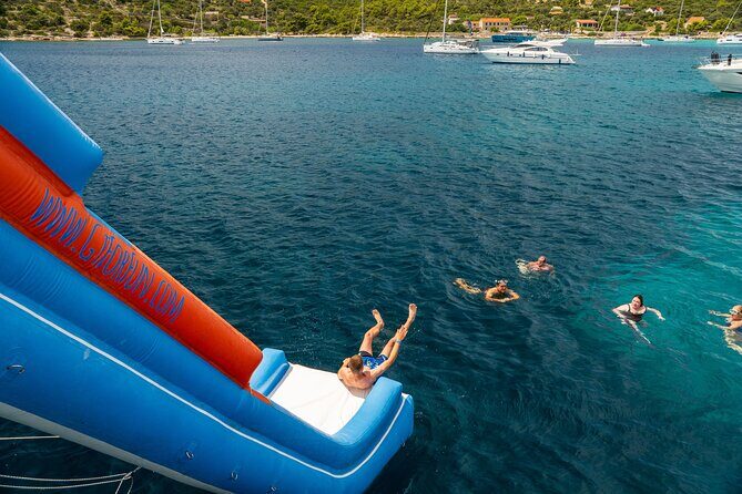 Slatine - Island Hopping Excursion (Trogir/Blue Lagoon/Shipwreck) - Onboard experience: food, drinks, Wi‑Fi, and the little comforts