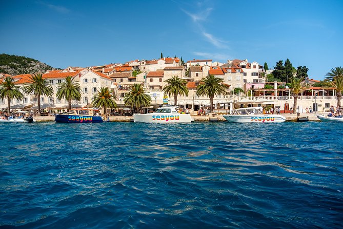 Split Airport to Hvar by Private Boat For 12 - Pickup in Split: airport, town, and seafront lodging