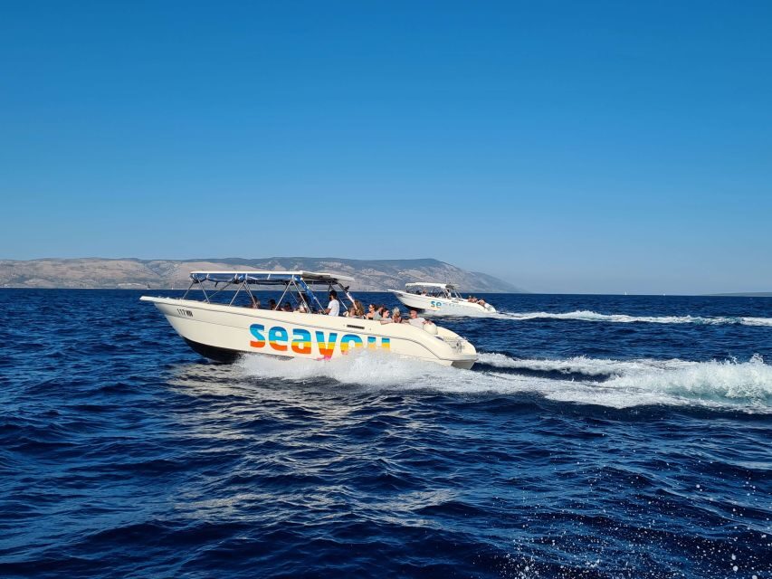 Split: Bisevo, Vis, and Hvar Boat Tour with Snorkel Stops - Morning start from Split: 07:30 Fruit Square timing
