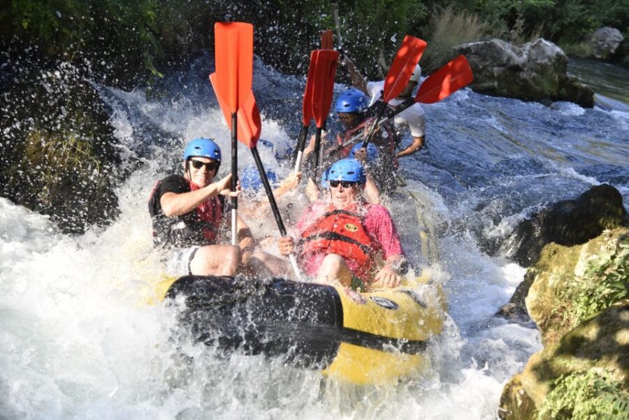 Split: Cetina River Rafting with Cliff Jumping and Cave Tour - Cetina rafting in plain terms: what 10 km feels like