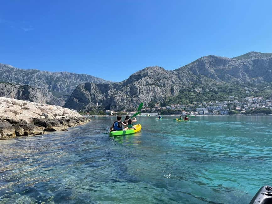 Split/Omiš - Guided River & Sea Kayaking + Snorkeling Tour - A practical look at the 150 minutes (photo stop, paddle, then Omiš water)