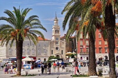 Split Walking Tour: Explore Top Sights & Hidden Gems - Split Riva waterfront: palms, cafes, and the sea-breeze reset