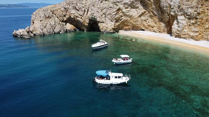Stara Baška & Plavnik tour with taxi boat Kormat - Fox Bay: longer swim time and bay-level sightseeing