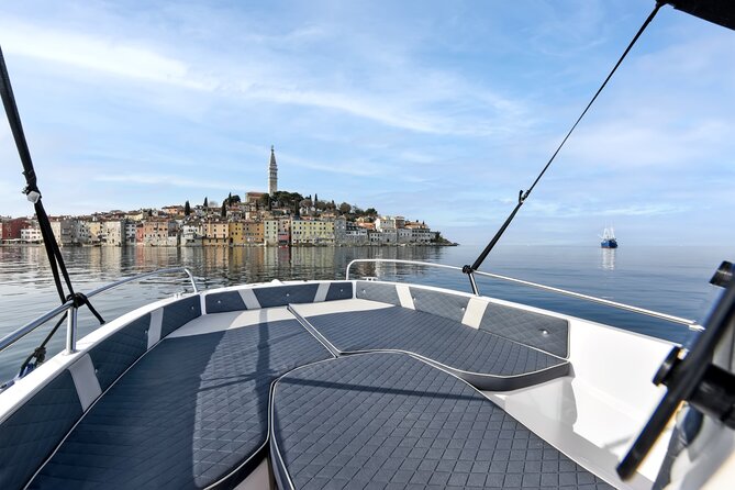 Sunrise Dolphins & Fishermen at Work speedboat tour in Rovinj - Heading back: the payoff view of Rovinj from the water