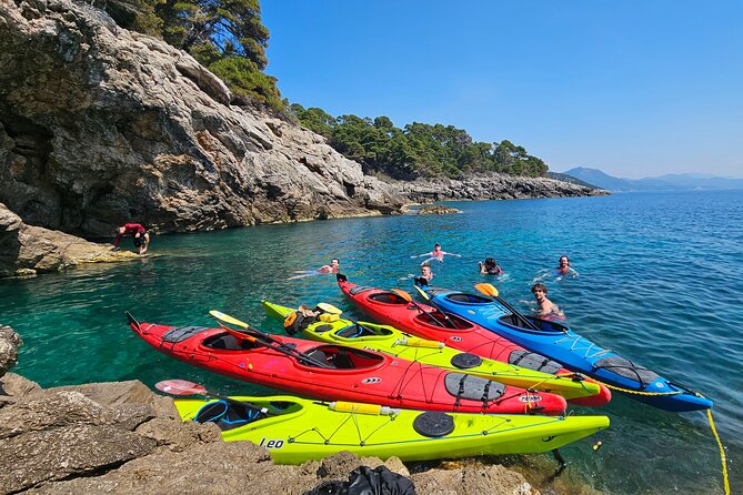 Sunset Sea Kayaking and Wine Dubrovnik - Swim, snorkel, and the cave area: the fun part with the right expectations
