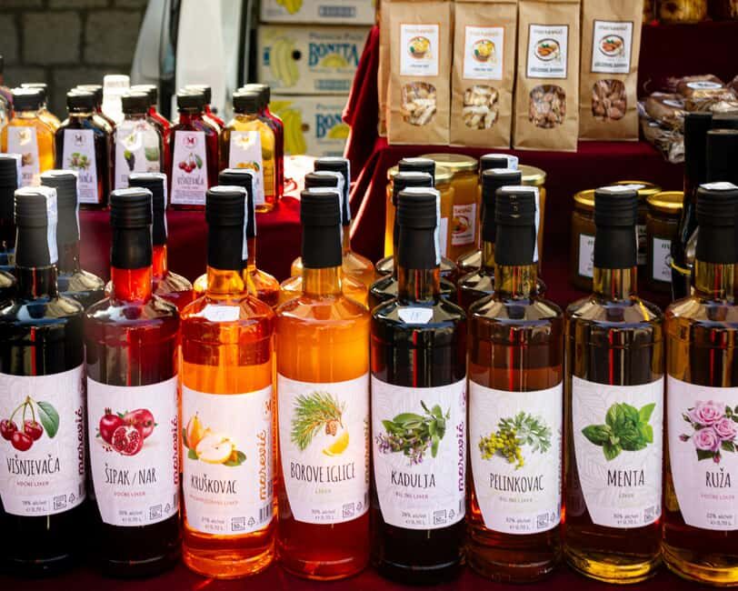 Three Lakes Tour (every day) / Tuesday Zadvarje Market - Homemade liqueurs, wine, rakija, and the small extras that matter