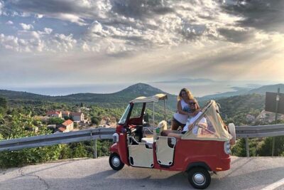 Tuk Tuk Sightseeing Tour of Hvar - Stop 1: Tvrdava Fortica for Hvar town and Pakleni islands views