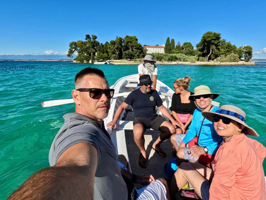 Zadar: Island-Hopping, Swimming & Snorkeling SpeedBoat Tour - Preko and Galevac: sandy shoreline walk plus another sea break