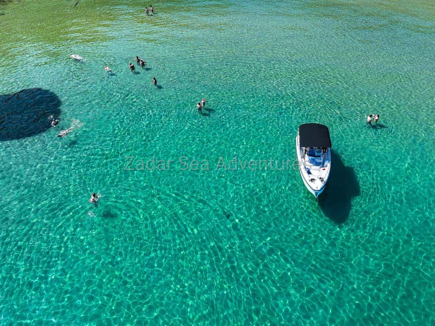 Zadar: Island Hopping Tour Swim and Snorkel with Aperol - Stop 1: speed to the first swimming and snorkeling cove