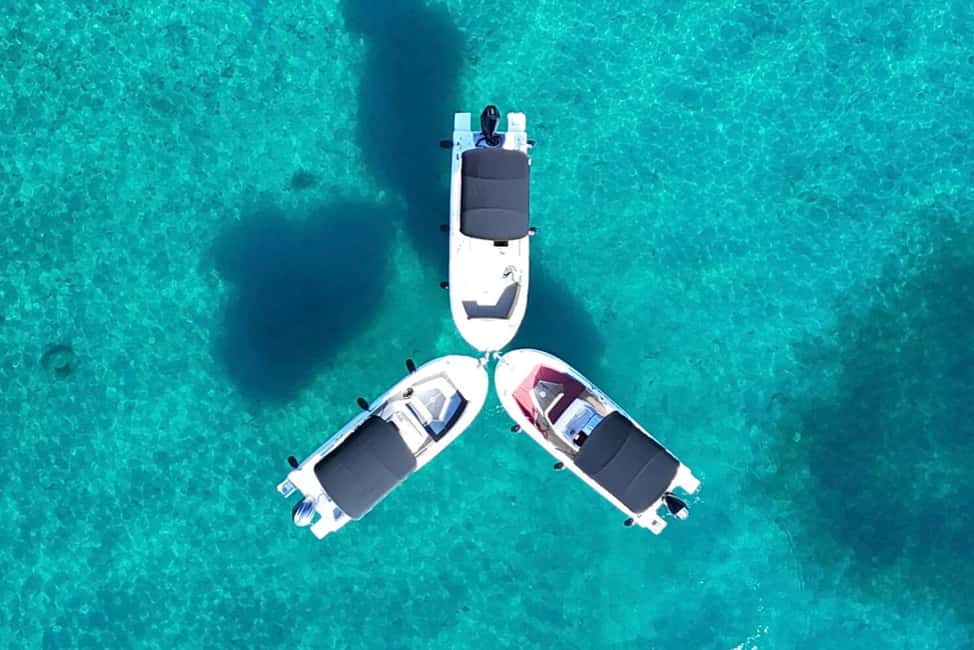 Zadar: Original Island-Hopping Speedboat Tour - Stop 1: Blue Bay Otrić—swim, snorkel, or stay comfy under the awning
