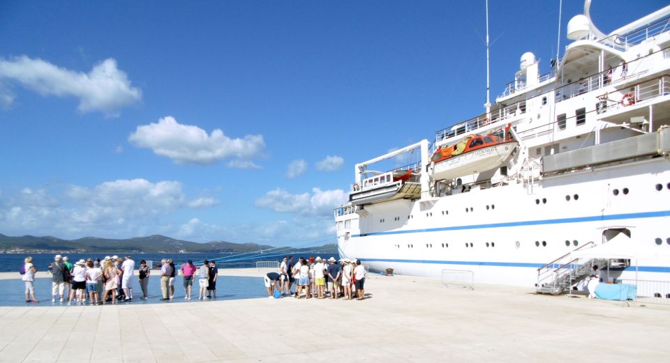 Zadar: Private Walking Tour Through 3,000 Years of History - Riva promenade for Sea Organ music and Greeting to the Sun