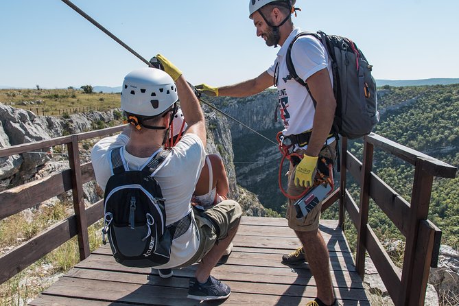 Zipline Šibenik - Safety Setup: Harnesses, Insurance, and Guide Close-By Control
